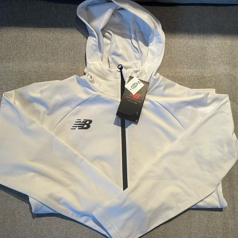 New Balance Off-White Zip-Up Hoodie